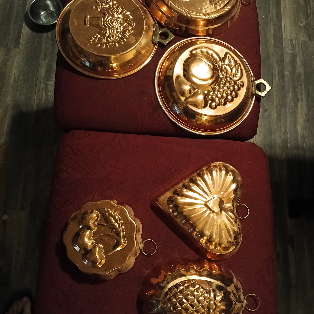 Vintage Copper Wall Molds Set